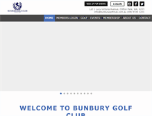 Tablet Screenshot of bunburygolfclub.com.au